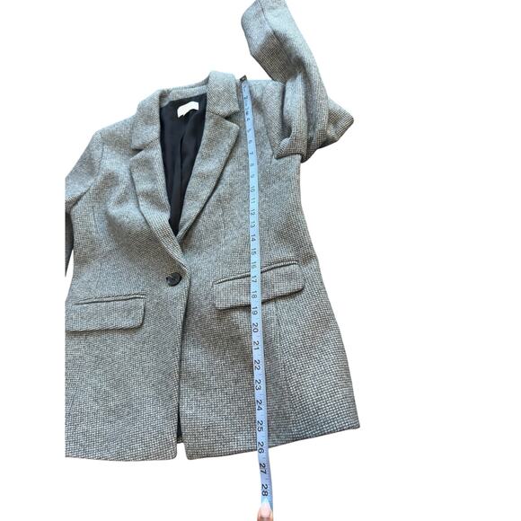 Loft Blazer Gray Plaid Light Academia Preppy Office Work Single Breasted‎ Size 4 - Picture 13 of 13